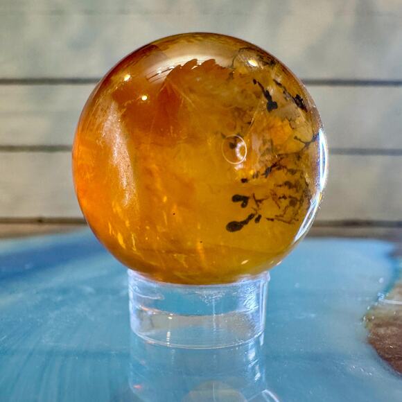 Golden Healer Quartz Sphere Dendritic Crystal Madagascar 28mm - Picture 1 of 3